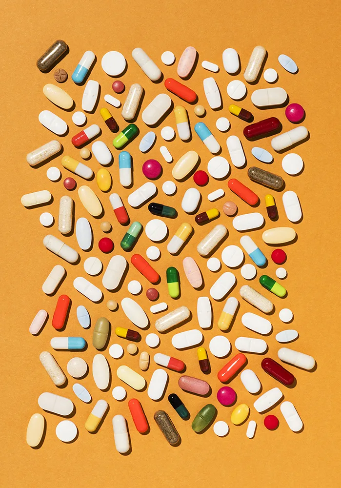 Different types of pills and tablets through prescription plans